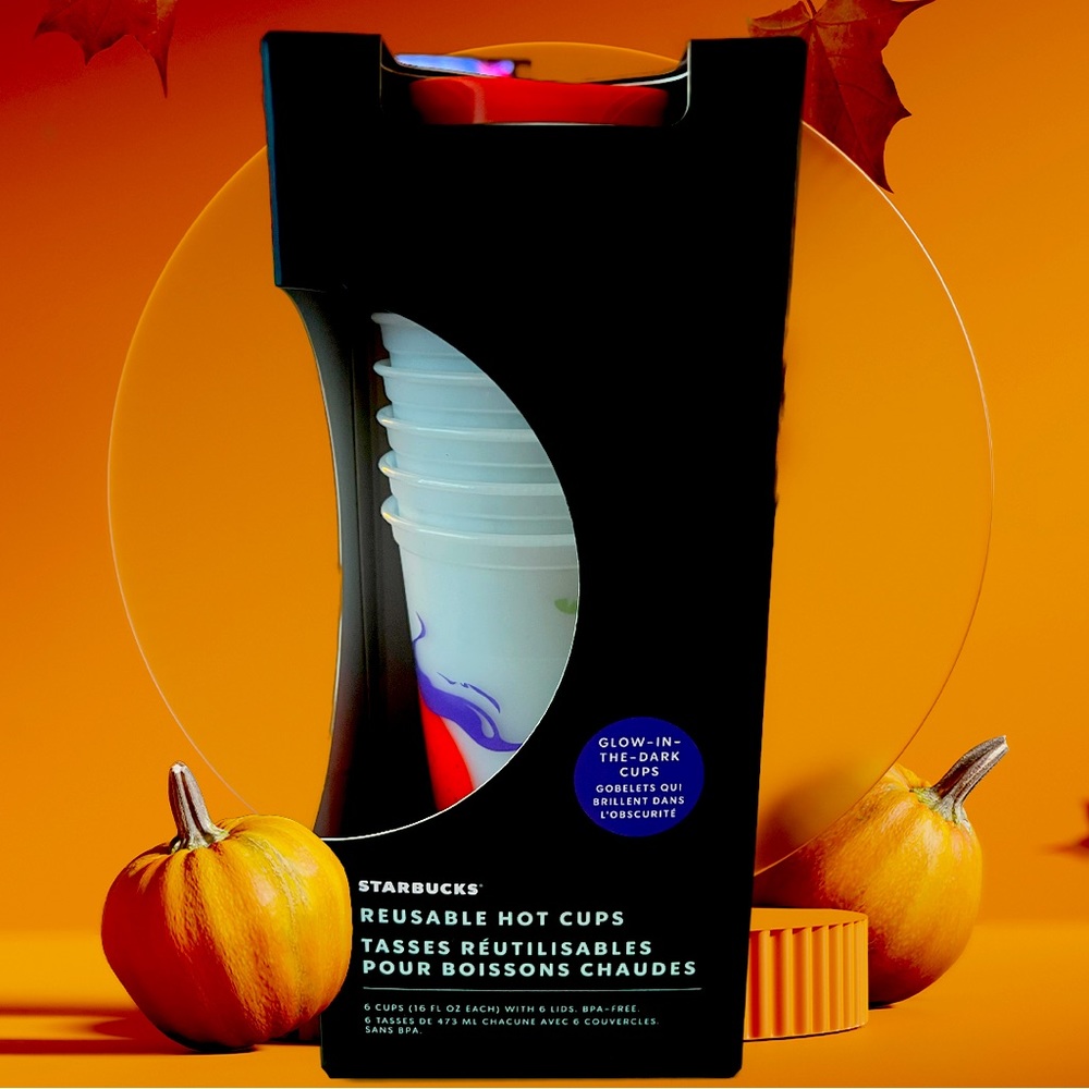 Glow-in-the-dark reusable hot cups Starbucks - Halloween